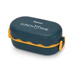 FISSMAN - Lonchera Tupper Doble 800ml 19x9x8.7cm Azul -
