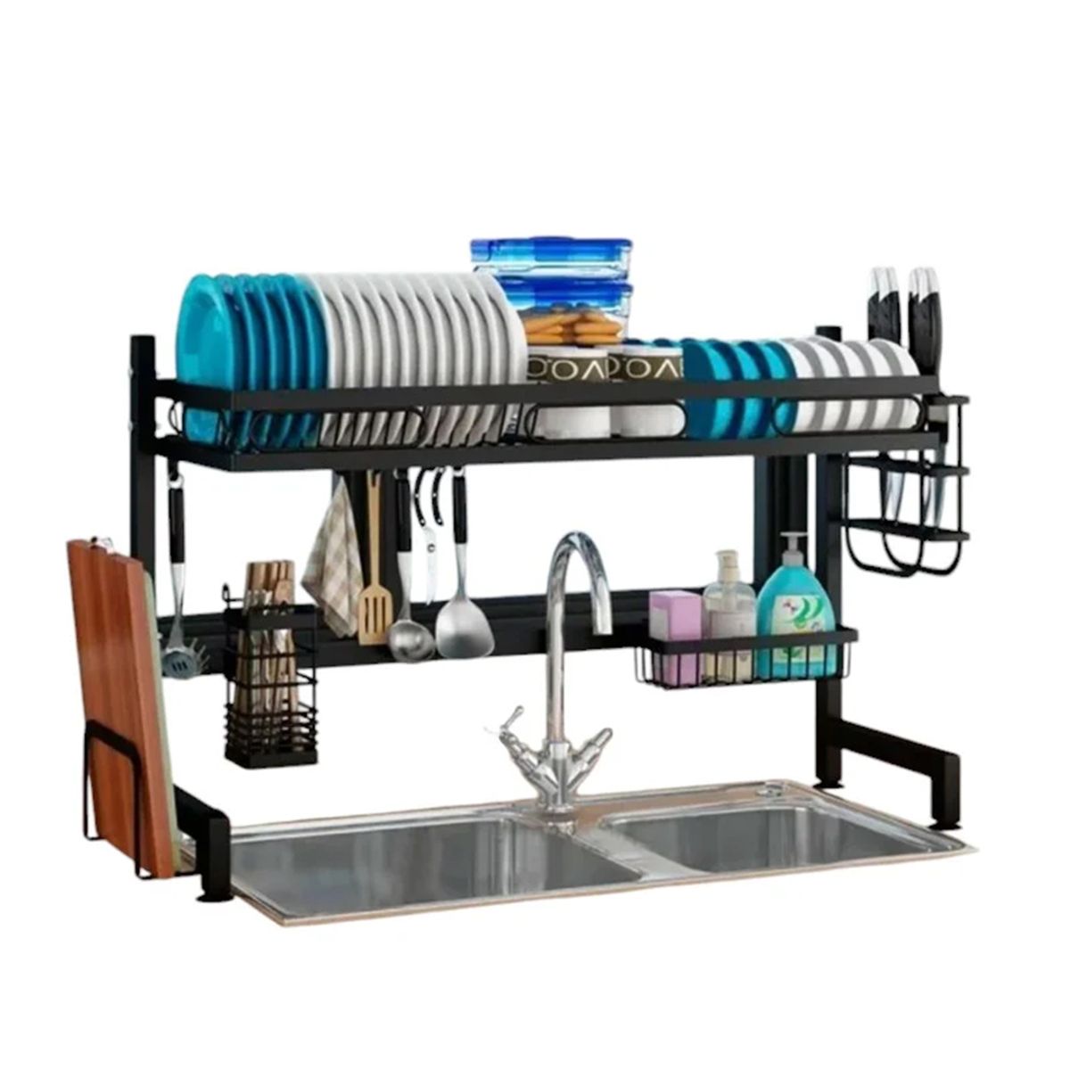 GENERICO - Secador de Platos Escurridor de Loza 85Cm Organizador