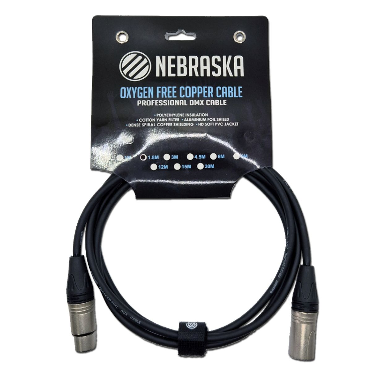 GENERICO - Cable para Microfono XLR Nebraska DMX-MF1.8