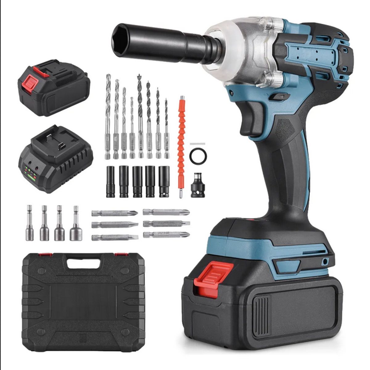 GENERICO - Kit De Llave De Impacto Inalámbricas De 21V Azul