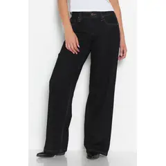 WADOS - JEANS RECTO TIRO MEDIO PRETINA BASICA 1 BOTON