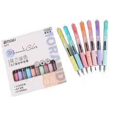 GENERICO - 12 Lápices Tinta Gel Morandi Tonos Pastel Punta 0,5 Mm