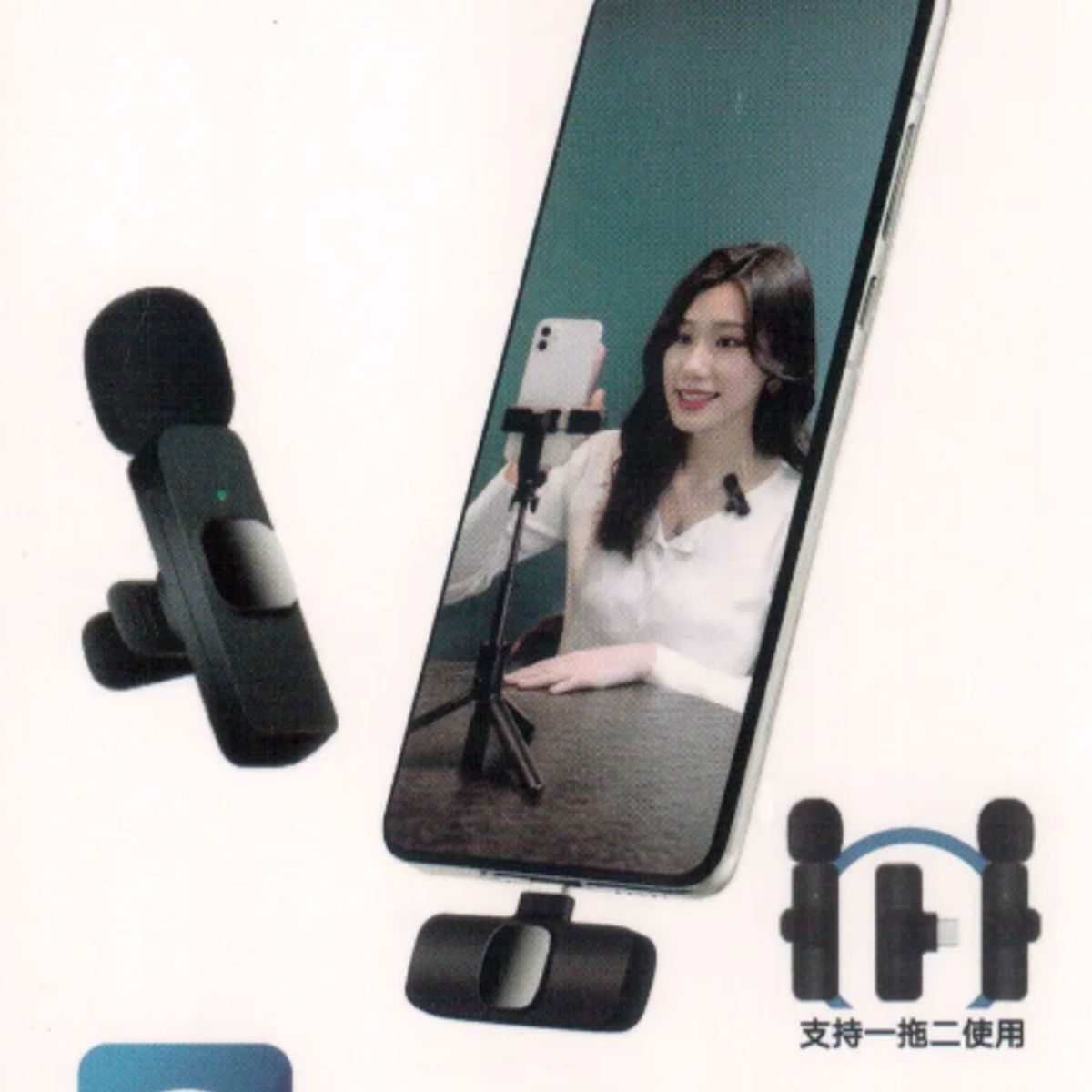 GENERICO - Micrófono K9 Wireless Para Vlogs Y Entrevistas