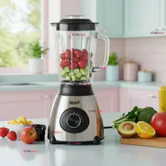 RAF - Licuadora Juguera Multifuncional 2 en 1 Picadora Jarra de Vidrio 1000W