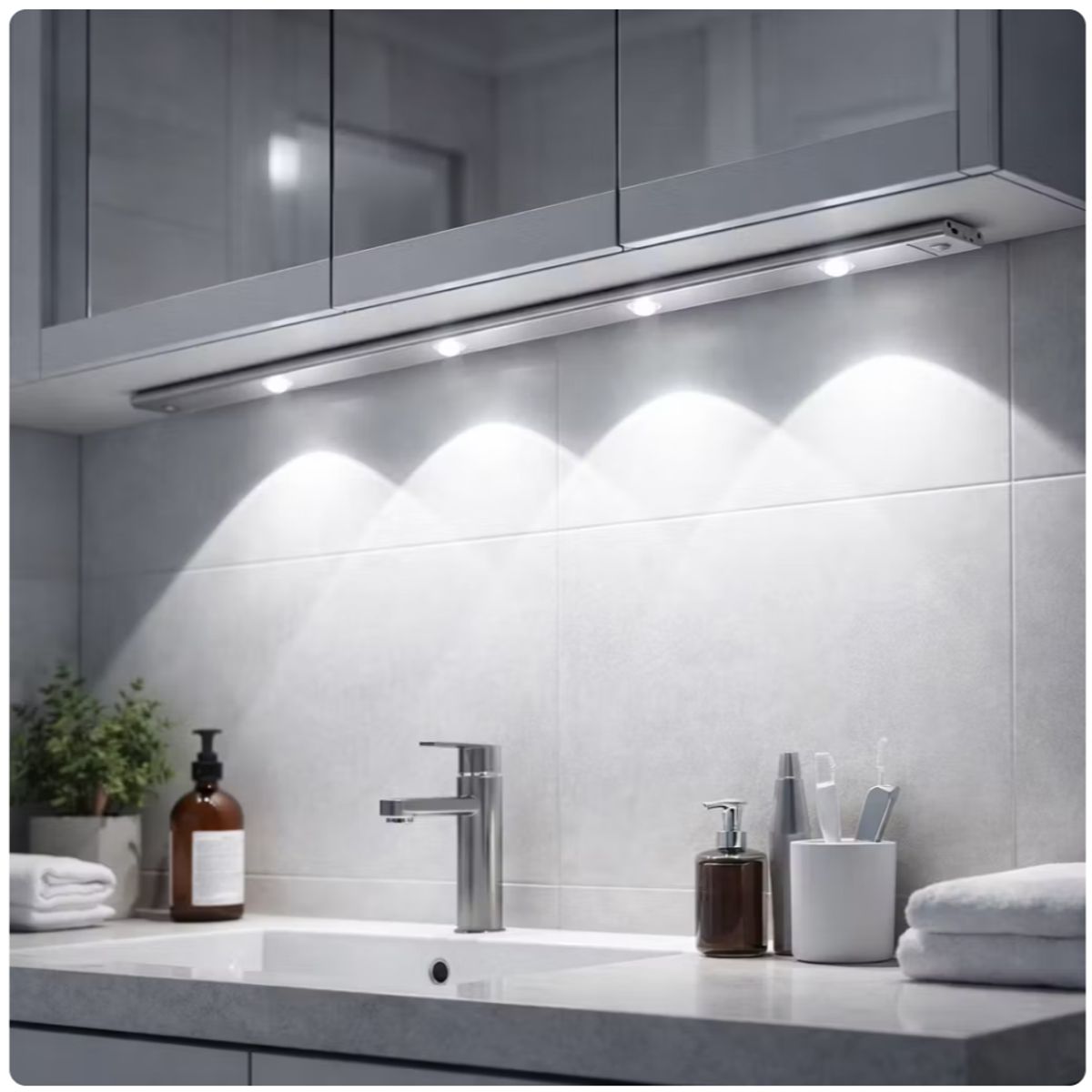 GENERICO - Luz Barra Led Recargable Con Sensor De Movimiento Multiuso 3 tonos 50cm