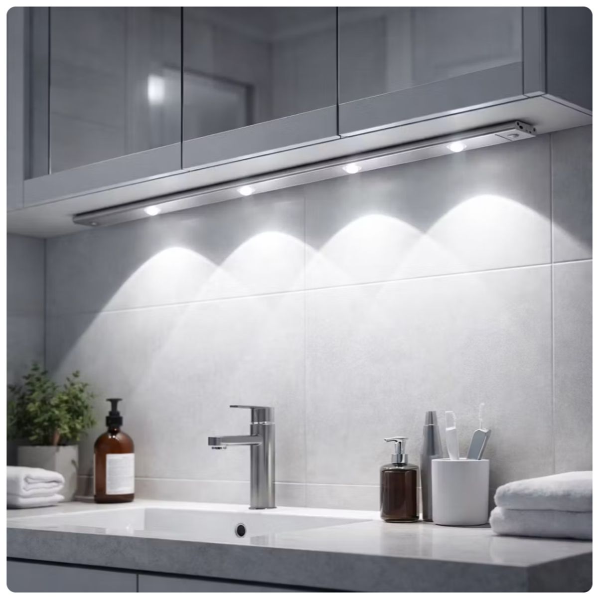 GENERICO - Luz Barra Led Recargable Con Sensor De Movimiento Multiuso 3 tonos 50cm