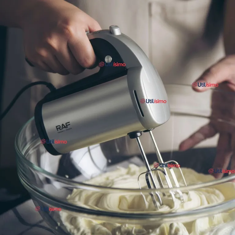 Batidora Electrica De Mano 5 Velocidades Acero Inox. Mutifuncional