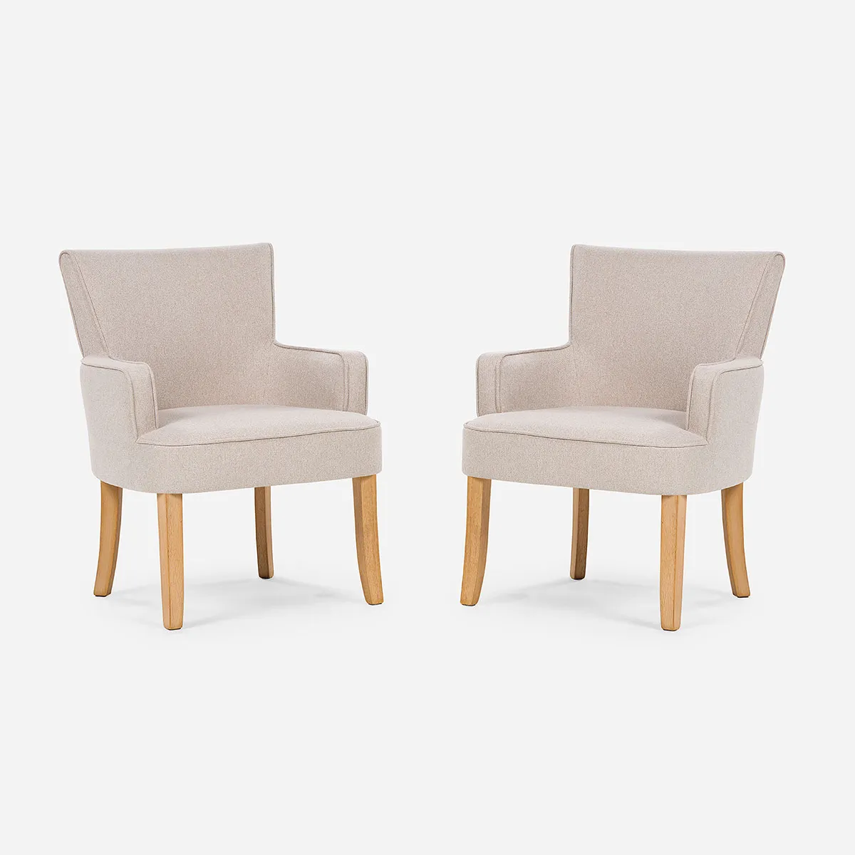 ROSEN - Set 2 Poltronas Emily II Tela Beige