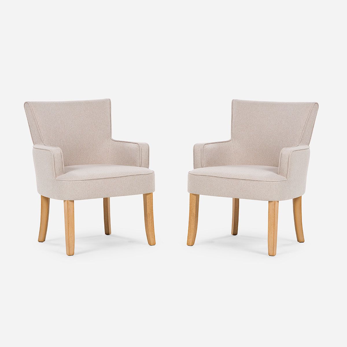 ROSEN - Set 2 Poltronas Emily II Tela Beige