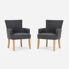 ROSEN - Set 2 Poltronas Emily II Tela Grafito