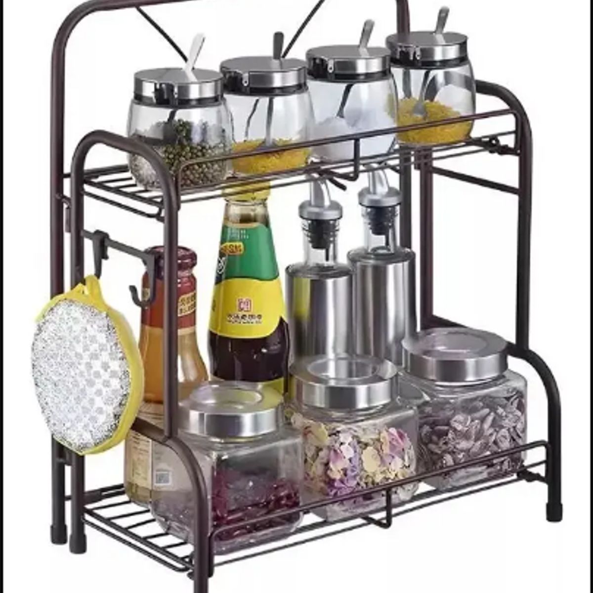 GENERICO - Organizador Para Especieros Tarros De Cocina 2 Niveles