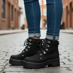 POZATINI - Botín Urbano de Plataforma- Estilo Robusto y Máximo Confort Térmico