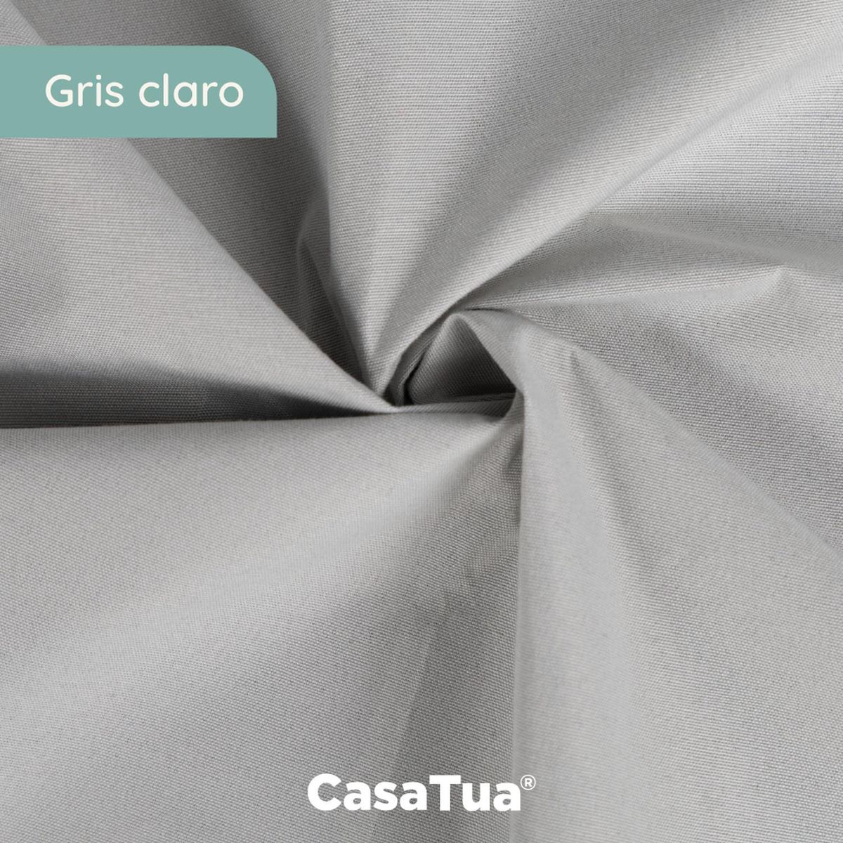 CASATUA - Cortina Blackout 100% Casatua Set 2 Paños 160x135cm Engomada - Gris
