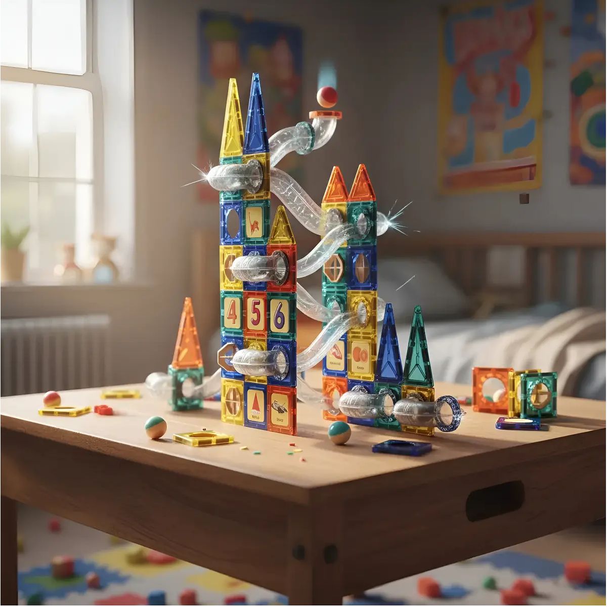 COLORFUL - Bloques Magnéticos 97 Piezas