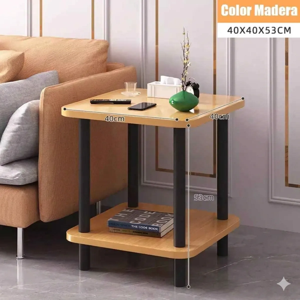 GENERICO - Mesa de Centro Minimalista de Madera Sala de Estar Auxiliar Mesa