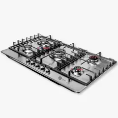 LINE - Encimera Gas Licuado 5 Platos Acero Inox con Chispero