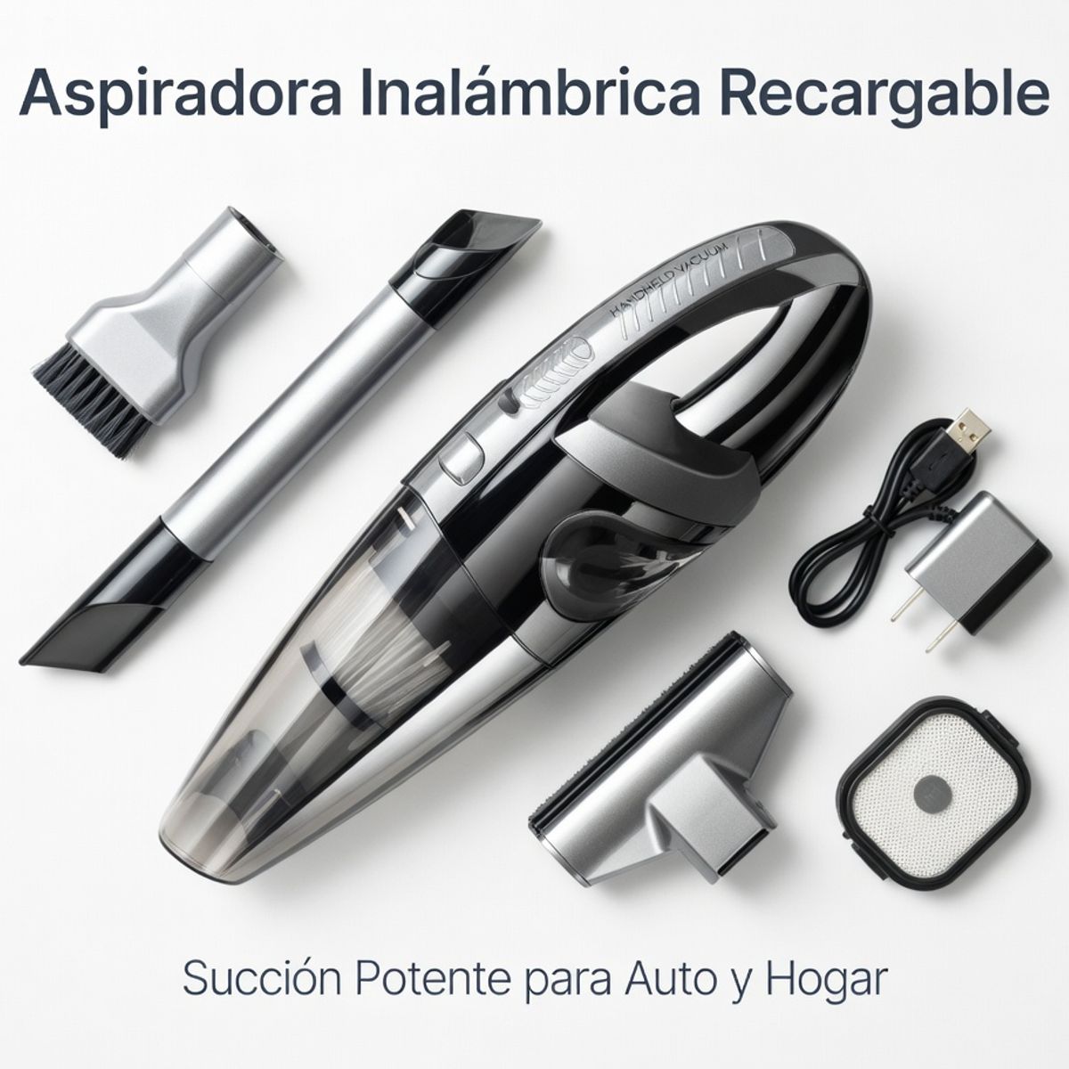 MOVI - Aspiradora Inalámbrica para Auto y Casa Portátil Potente y Recargable Aspiradora de Mano 2 en 1