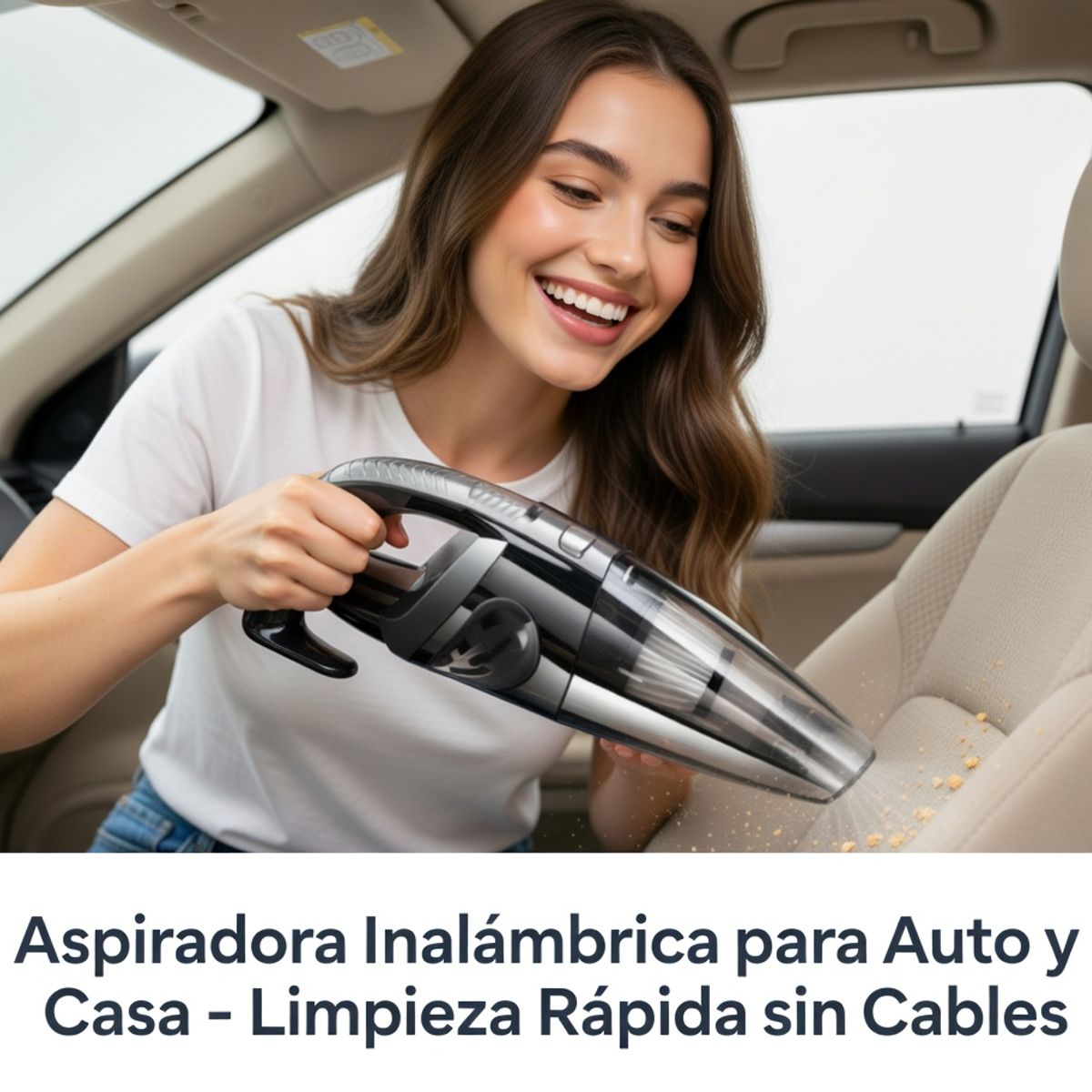 MOVI - Aspiradora Inalámbrica para Auto y Casa Portátil Potente y Recargable Aspiradora de Mano 2 en 1