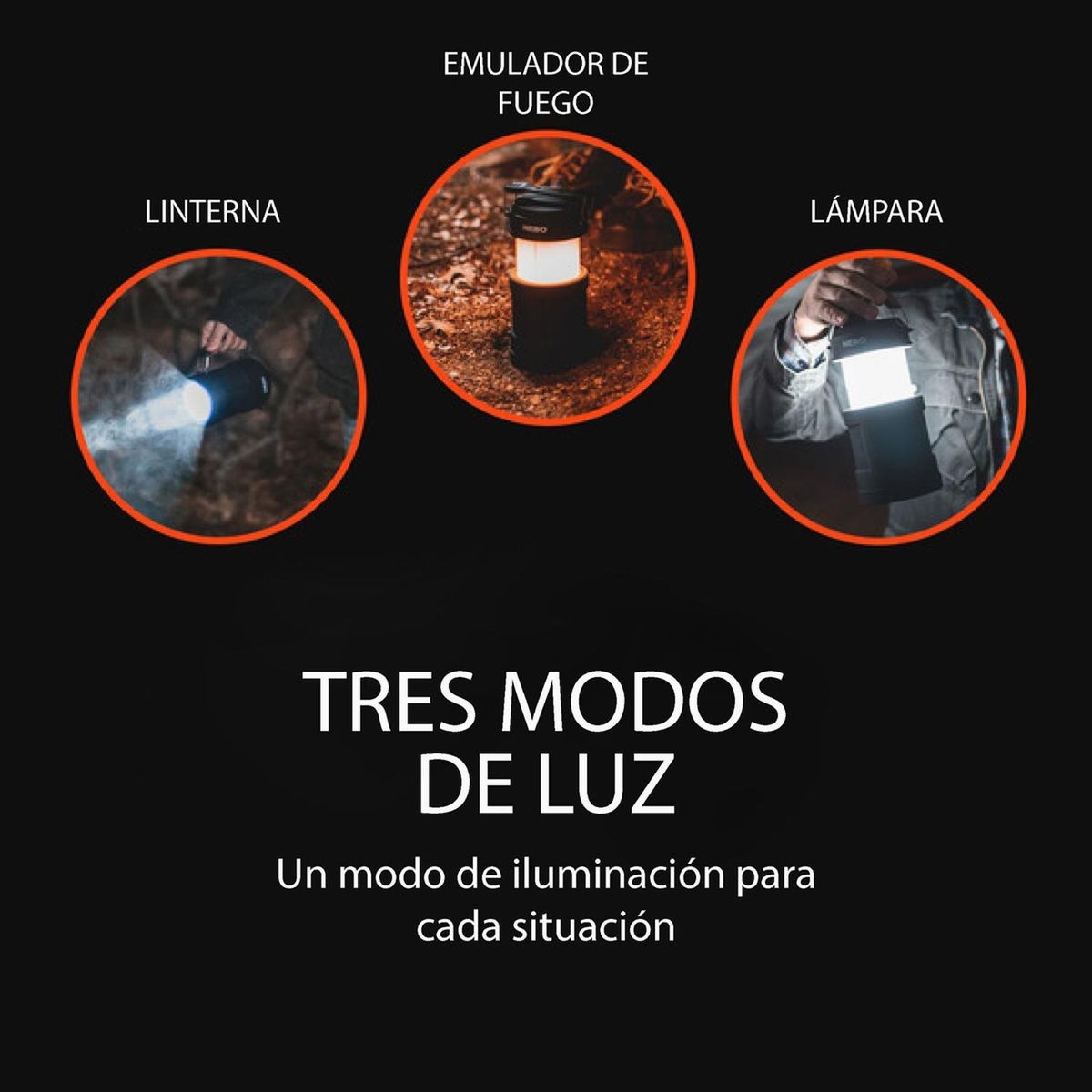 NEBO - Lámpara Recargable Camping Big Poppy NEBO 300 Lúmenes