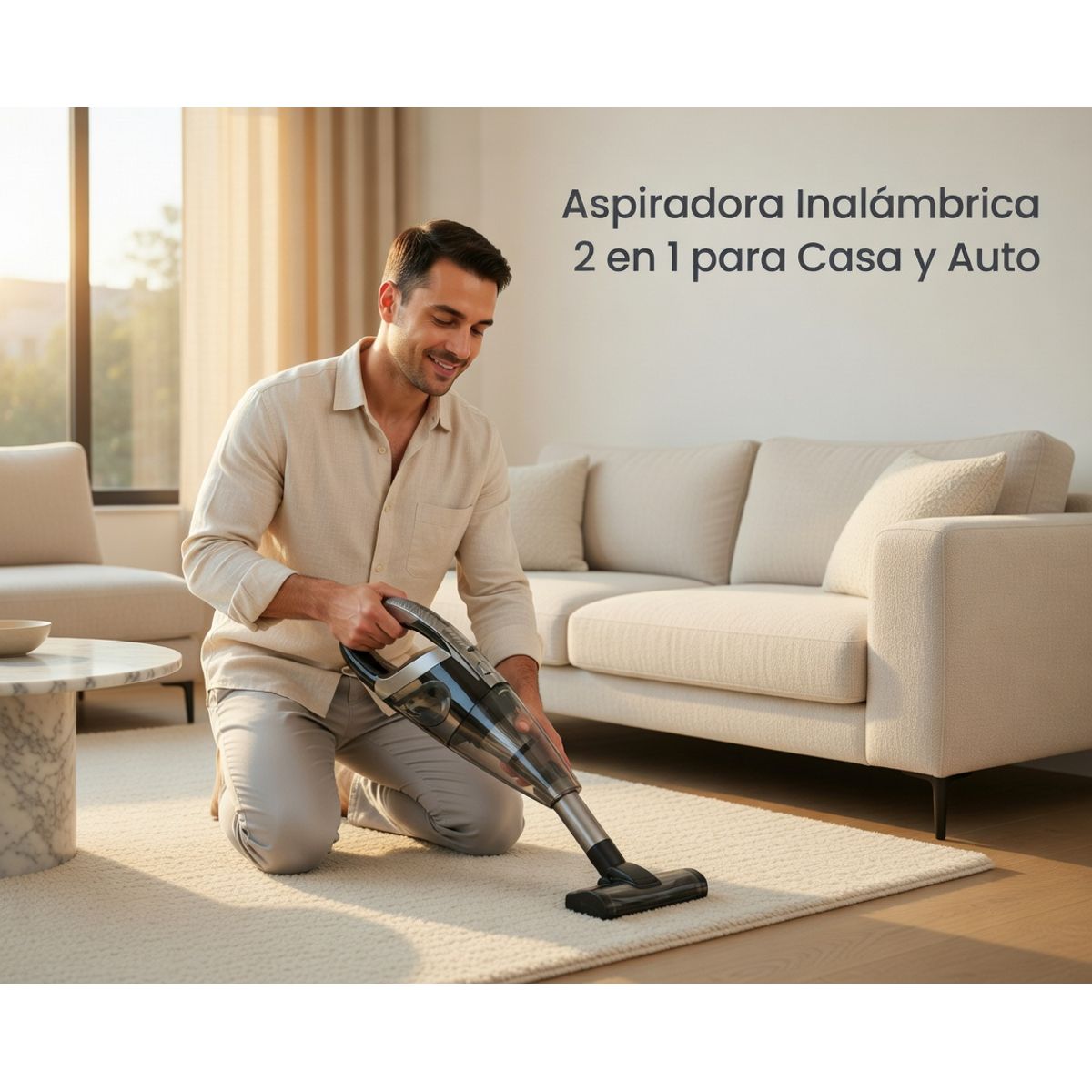 MOVI - Aspiradora Portátil Potente y Recargable Aspiradora de Mano 2 en 1