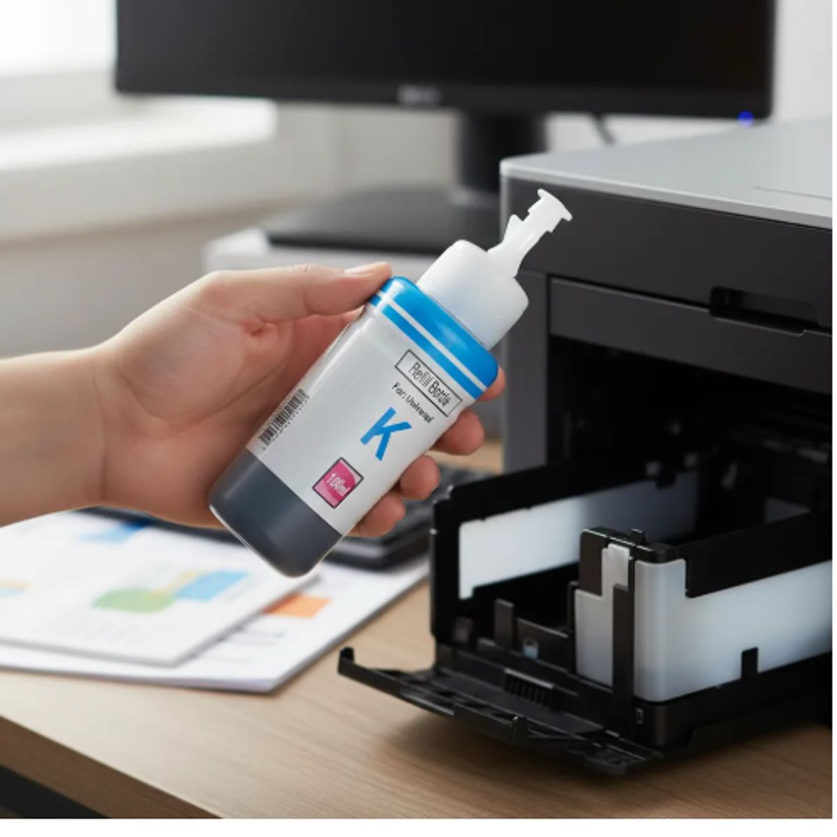 LOGIC - PACK DE TINTAS UNIVERSAL COLORES, NEGRO, CYAN, MAGENTA Y AMARILLO