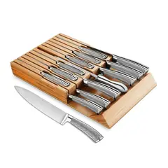 GENERICO - Set Cuchillos de Cocina Acero Inoxidable 14 piezas