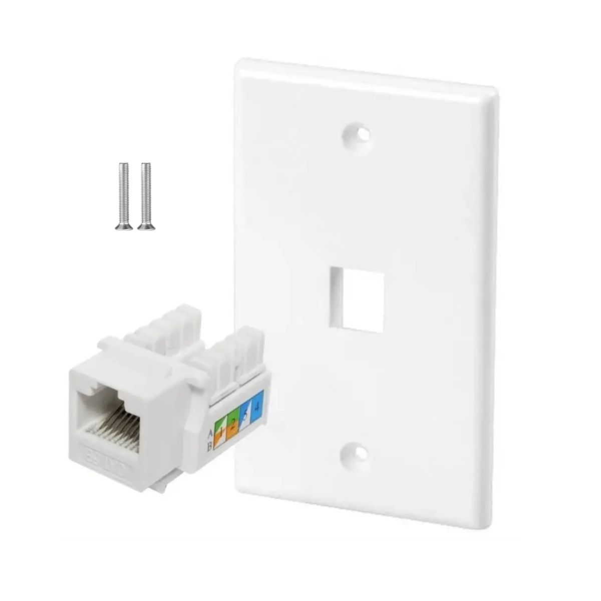 GENERICO - Modulo Rj45 Cat6 De Red Jack Keystone Con Tapa Muro