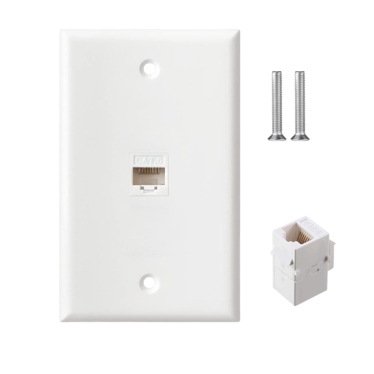 GENERICO - Modulo Rj45 Cat6 De Red Jack Keystone Con Tapa Muro