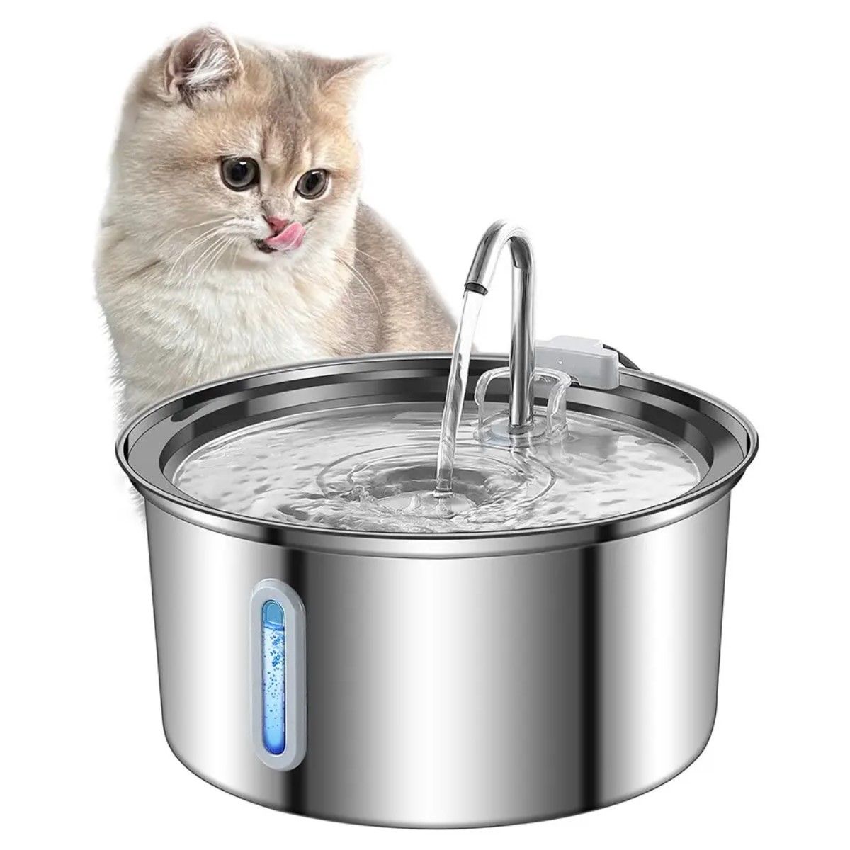 GENERICO - Fuente De Agua Para Gatos Acero Inoxidable Con Ventana3.2l BELUG