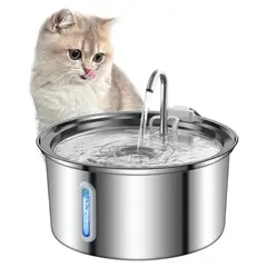 GENERICO - Fuente De Agua Para Gatos Acero Inoxidable Con Ventana3.2l BELUG