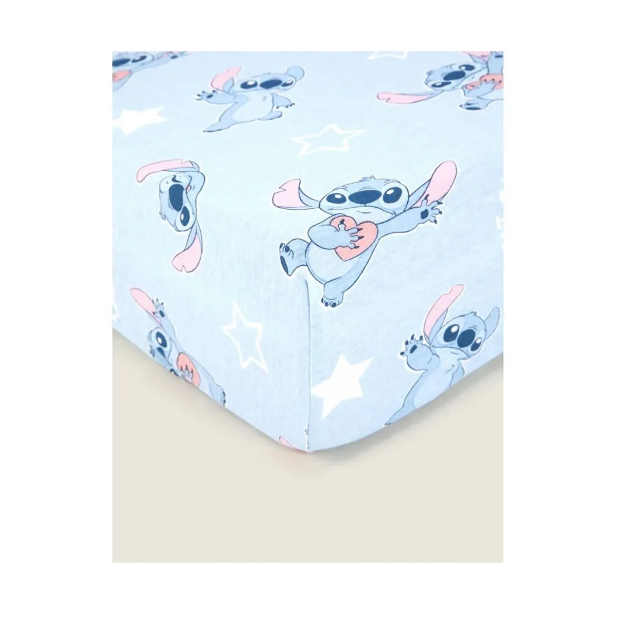 GENERICO - Set 2 sábanas bajeras jersey algodón para cuna grande70 x 140 x 18cm CELESTE-BLANCO