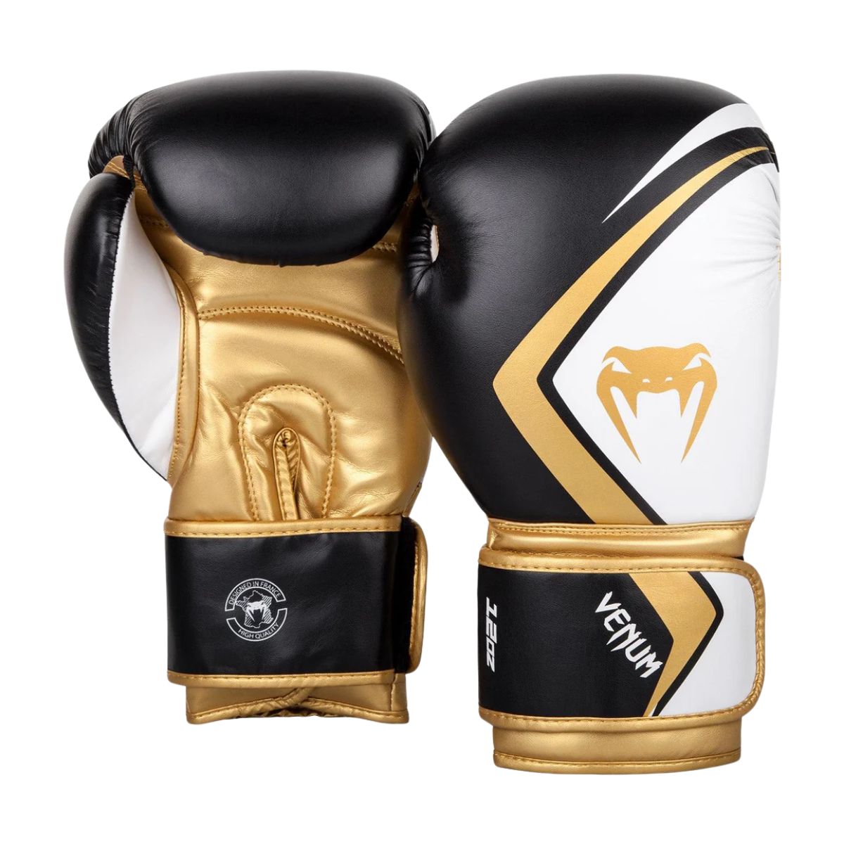VENUM - GUANTES DE BOXEO PRO VENUM CONTENDER 2.0 BLACK GOLD CUERO 12 OZ