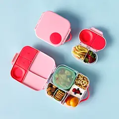 B BOX - Snackbox b.box - Contenedor de Alimentos Hermético con 2 Compartimentos