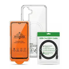GENERICO - Samsung Galaxy A16 Kit 3en1 Carcasa MagSafe + Vidrio + Cable 240W