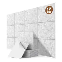 UMEXUS - Paneles Acústicos Cuadrados 30x30 Autoadhesivos, 12 Piezas