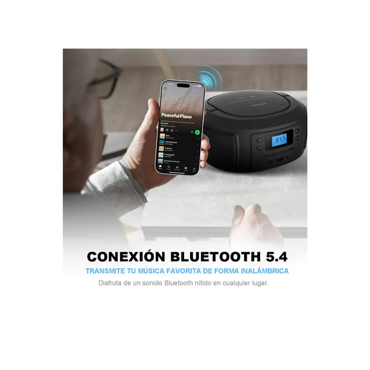 PHILIPS - Radio Philips Bluetooth Con Cd Taz4300b37 Negro