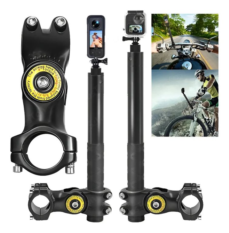 KUANGYE Extensión De Soporte Moto Camara Para Insta360 Para Gopro