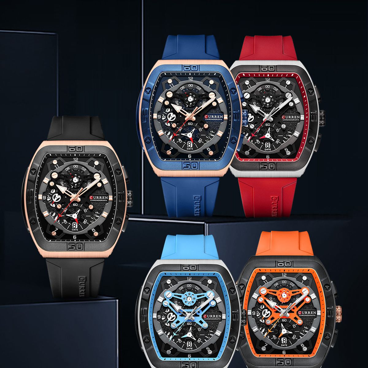 CURREN - Reloj Curren Hombre - Rojo