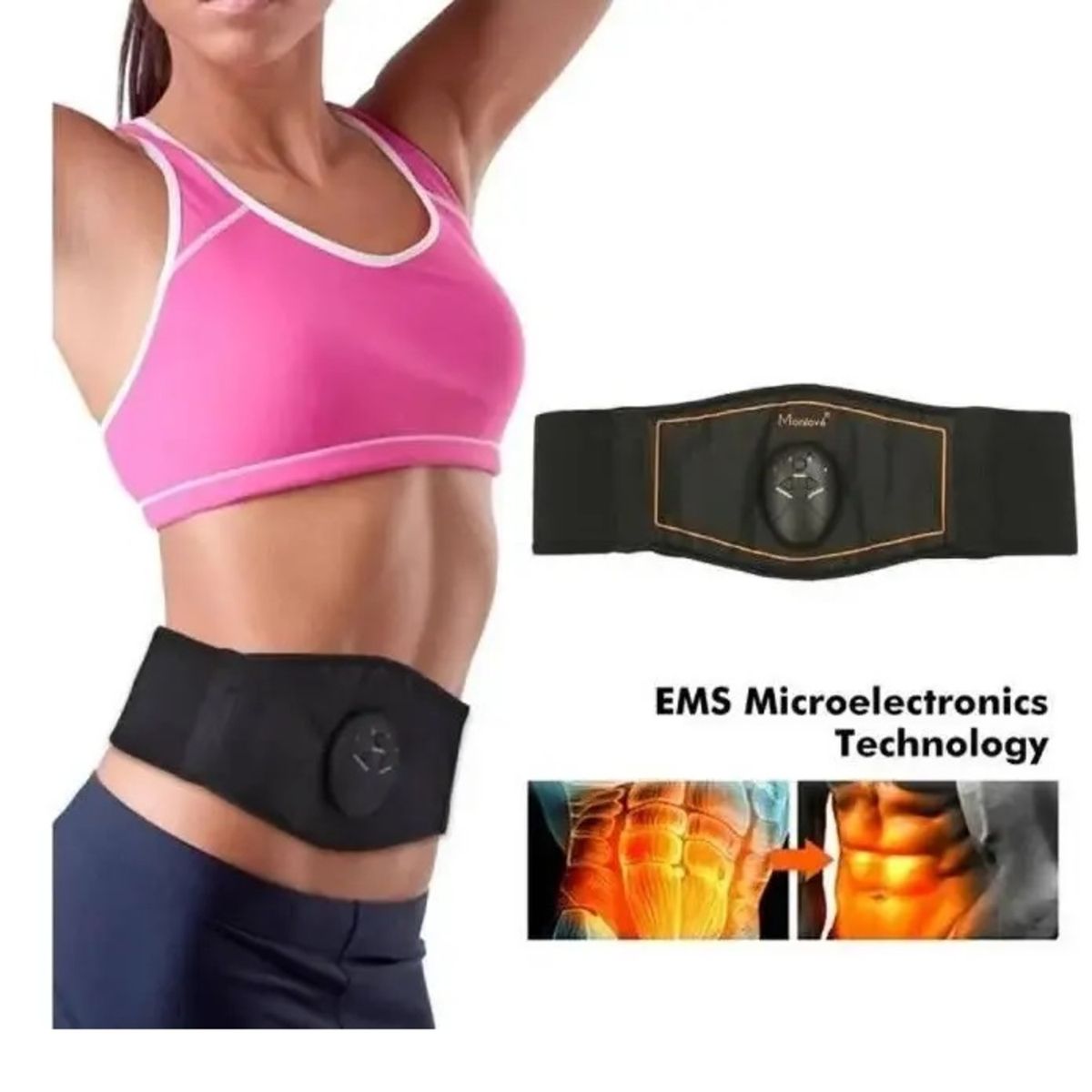 GENERICO - CINTURÓN INTELIGENTE MOLDEADOR EMS FITNESS MONLOVÉ MA-859