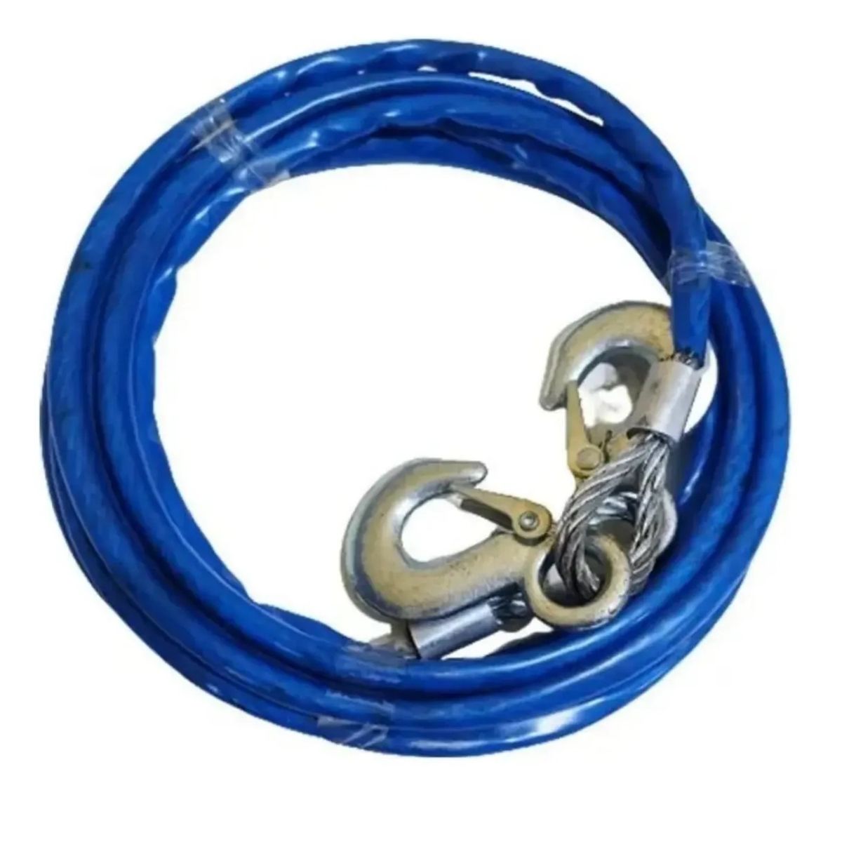 GENERICO - CABLE DE REMOLQUE AUTO PIOLA ACERO 2000KGS 6MM X 4M