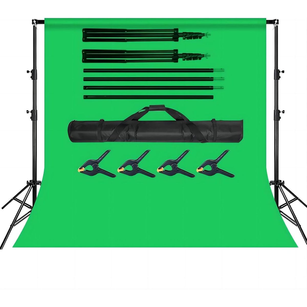 KUANGYE - Kit De Fondo Para Fotografia De Pantalla Verde Con Tripodes