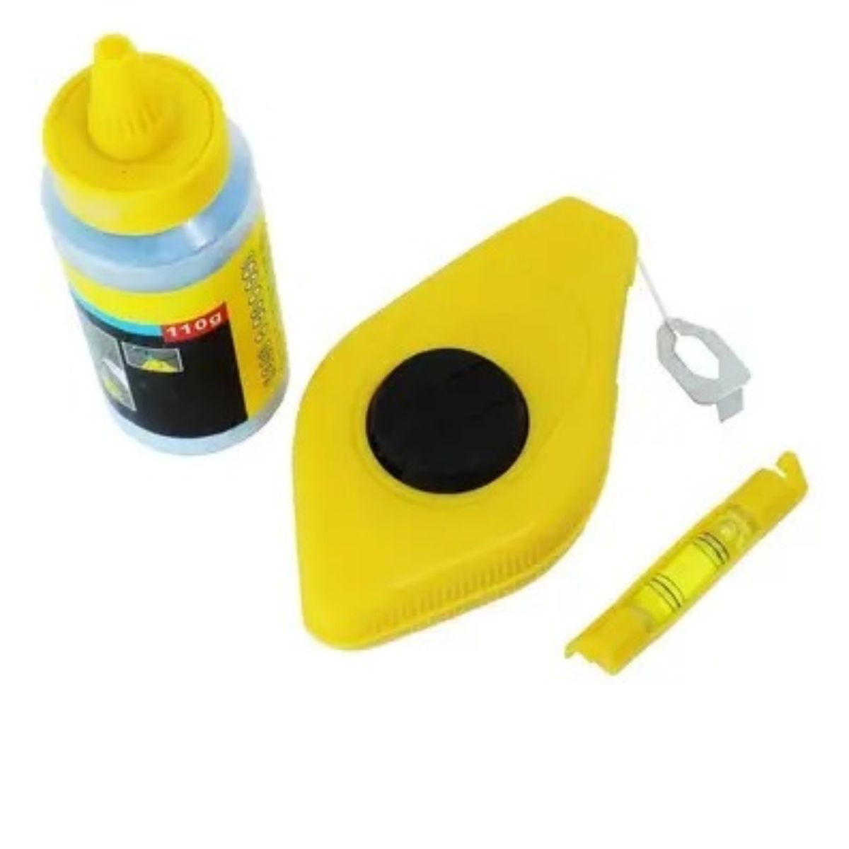 GENERICO - PACK X 3 KIT DE TIRALINEA CON TIZA Y NIVEL MARCA FONTOR
