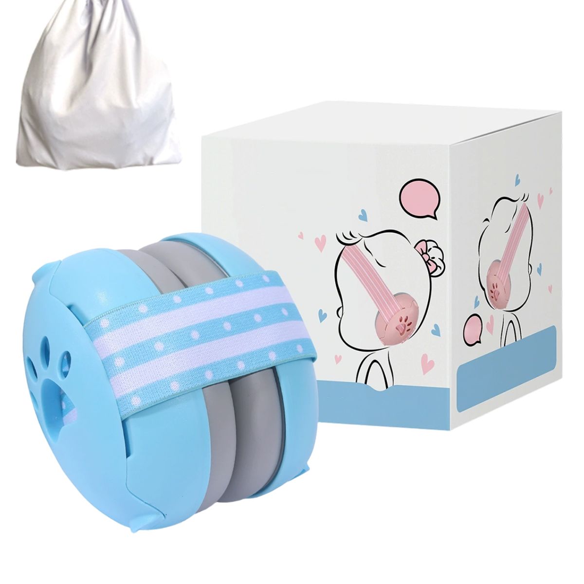Audífonos Protección Para Bebés-anti-ruido Para Dormir Niños Azul, marca ATURE - Foto Principal