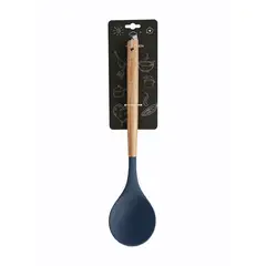 YOLIKITCHEN - Cuchara Silicona cMango Madera YOURKITCHEN. No Daña Olla, Sin Olor, Resistente Calor 220°C