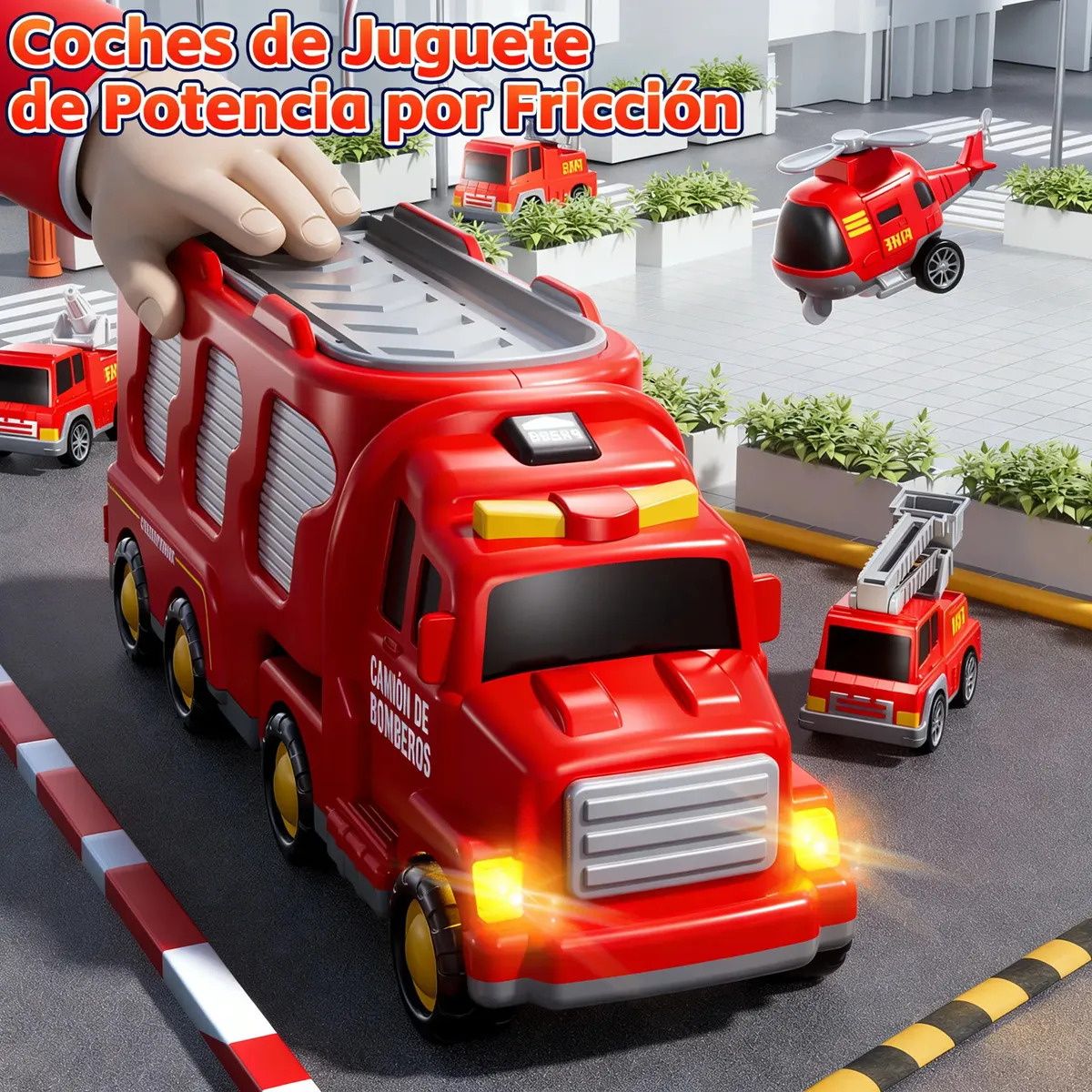 GENERICO - Camiones De Juguete 5 En 1 Luz Y Sonido Regalos Para Niños