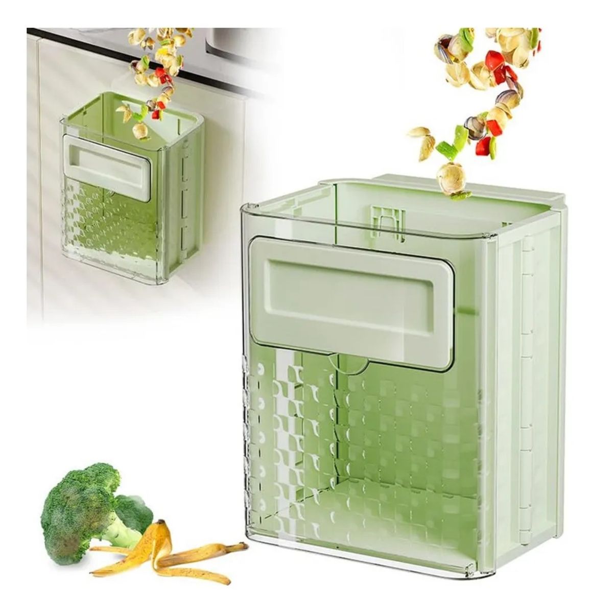 GENERICO - BOTE DE BASURA COLGANTE PARA COCINA MONTADO EN PARED