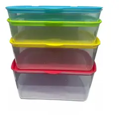 GENERICO - PACK X 3 DE SET 4 PIEZAS CONTENEDOR MICROONDAS Y REFRIGERADOR