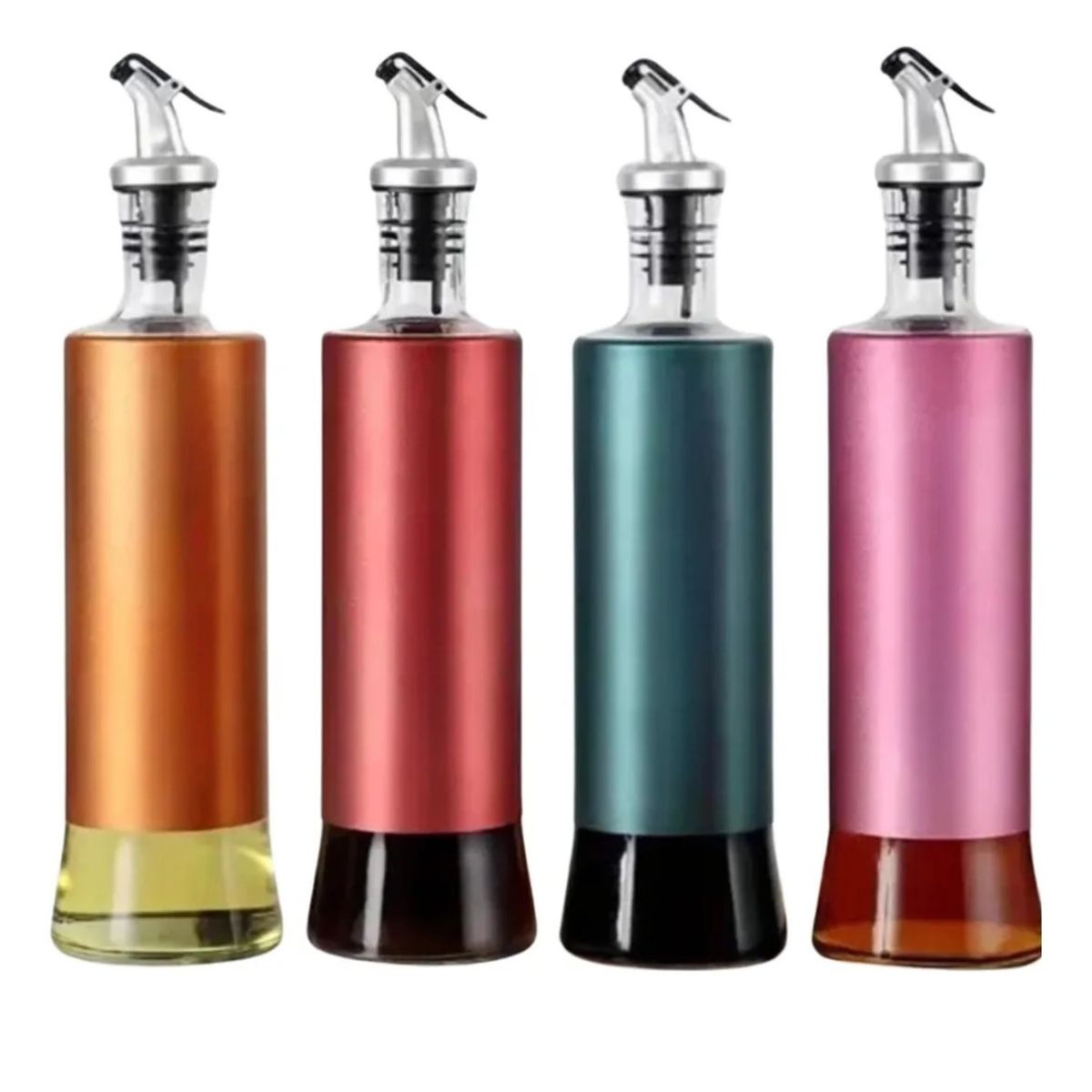 GENERICO - PACK X 3 BOTELLAS DISPENSADOR DE ACEITE 300ML ACEITERA COCINA