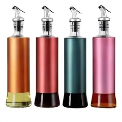 GENERICO - PACK X 3 BOTELLAS DISPENSADOR DE ACEITE 300ML ACEITERA COCINA