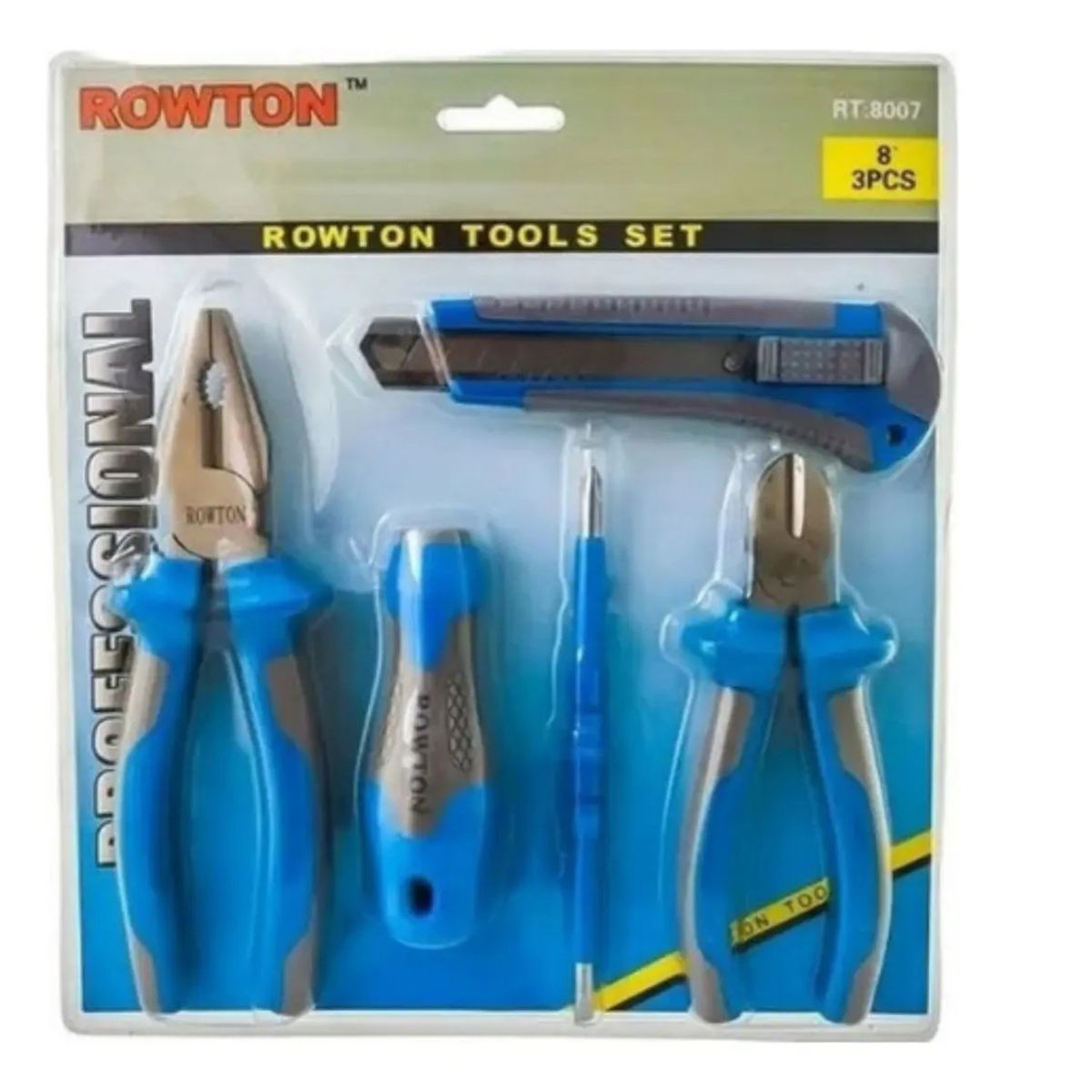 GENERICO - SET DE HERRAMIENTAS ALICATES-CARTONERO-DESTORNILLADOR 